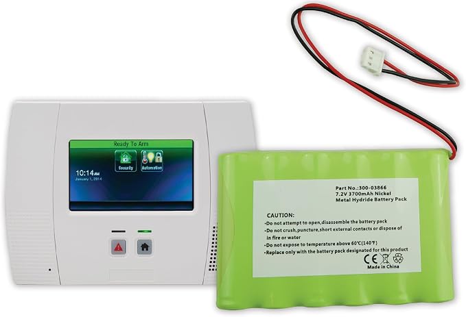 Replacement Battery 3700mAh 300-03866 LCP500-4B for Honeywell Lynx 5100 5200 5210 5300 Plus Lynx Touch 7000 Security Alarm System Lyric Keypad LCP500-L Fix Low Battery Power Alert Control Panel