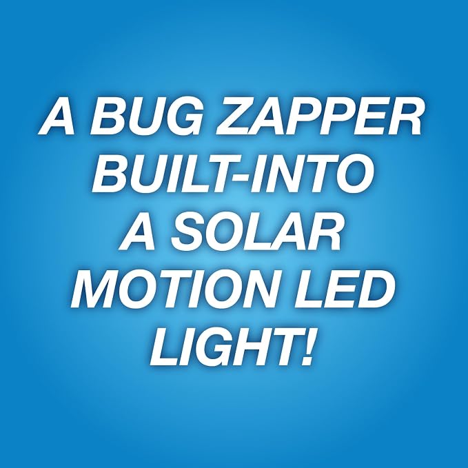 PIC 2-in-1 Solar Bug Zapper and Motion Sensor LED Light, Outdoor Electric Insect Killer, Mosquito Fly Zapper Trap for Outdoor Use