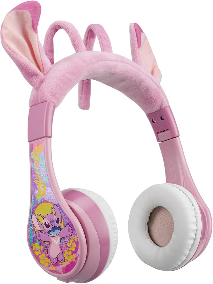 Disney Stitch Angel Bluetooth Headphones for Kids, Wireless Headphones