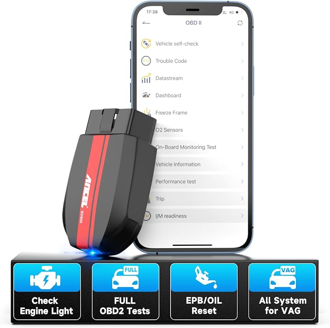 ANCEL BD500 All System Bluetooth 5.0 OBD2 Scanner fit for VW Audi Seat Skoda Seat with ANCEL VD700 All System OBD2 Scanner with 8 Special Functions for VAG Vehicles
