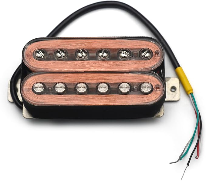 SAPHUE Alnico 2 Electric Guitar Pickup N-50 7-8K/B-52 8-9K Humbucker Alnico II Pickup Double Coil Pickup Guitar parts (Transparent)
