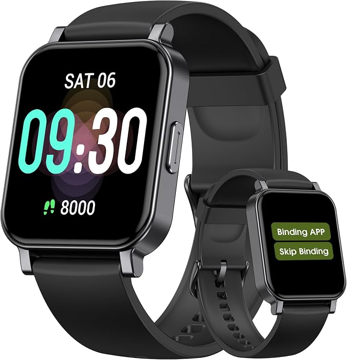 Pedometer Watch Senior Friendly No App/Phone Required, Step Counter | User-Friendly Design, IP68 Waterproof Fitness Tracker, Calories Sleep Tracker, Heart Rate and Sleep Monitor, Stopwatch