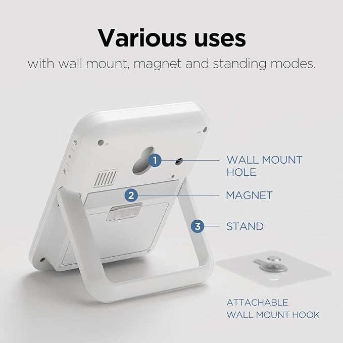 Mooas Visual Waterproof Shower Clock & Automatic Soap Dispenser Touchless Motion Hand Soap Dispenser for Kichen & Bathroom