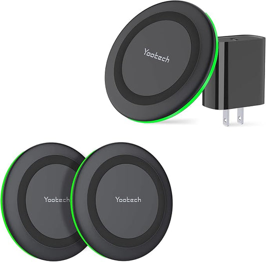 [3 Pack] Wireless Charging Pad with Quick Adapter