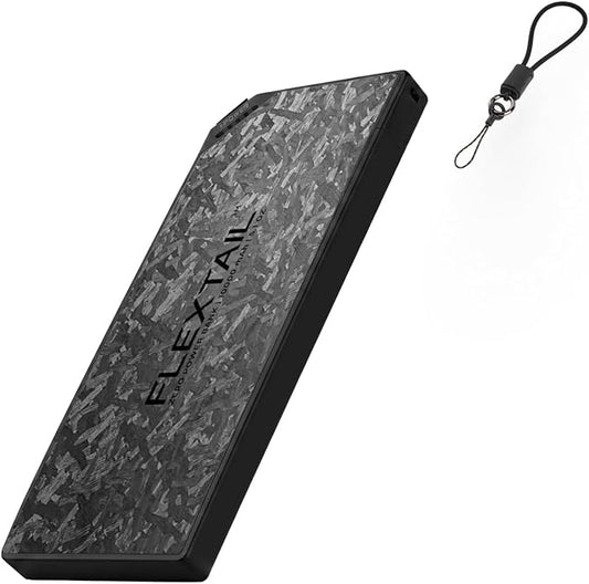 FLEXTAILGEAR 5000mAh Power Bank, Ultra-Lightweight Outdoor Portable Power Bank, Outdoor Travel Fast Charging Waterproof Carbon Fiber, Slim USB-C Power Portable Charger Battery Pack for Phones