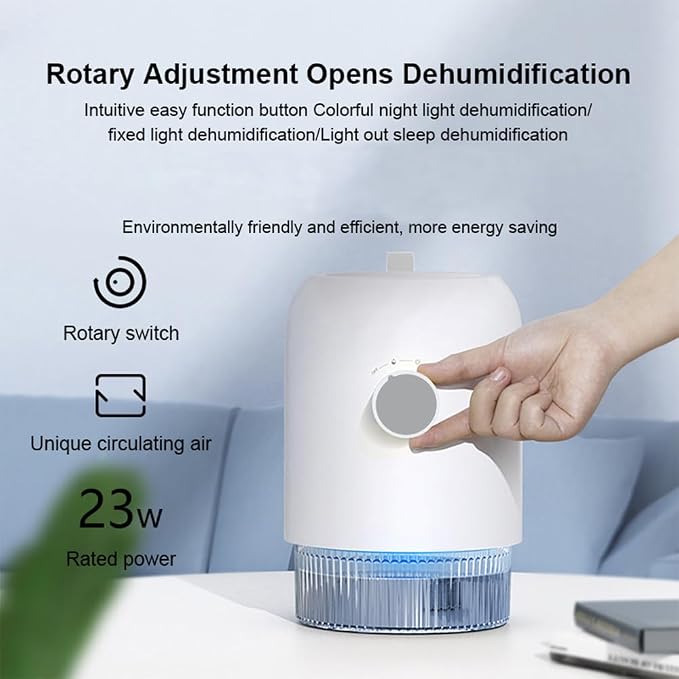 Dehumidifier for Home (300 Sq.Ft), Small Dehumidifiers with Auto Shut Off, Ideal for Closet Bedroom Bathroom RV T1-WHITE Upgrade