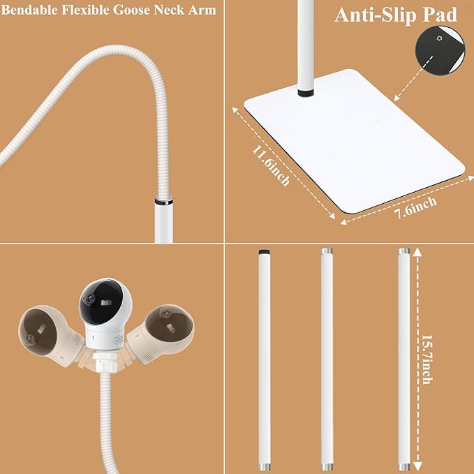 Baby Monitor Floor Stand Holder Mount Compactible for eufy E20,E21,E30, Indoor Cam S350,Spaceview E110, Spaceview pro E210,E220