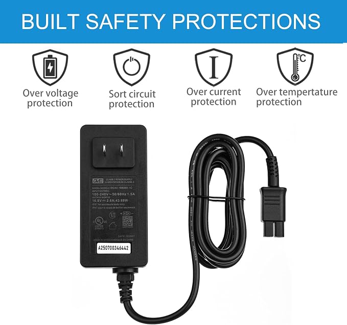 16.8V 2.6A Charger GC44-168260-1C AC Adapter for Aiper Scuba S1 Scuba N1 Robotic Pool Cleaner