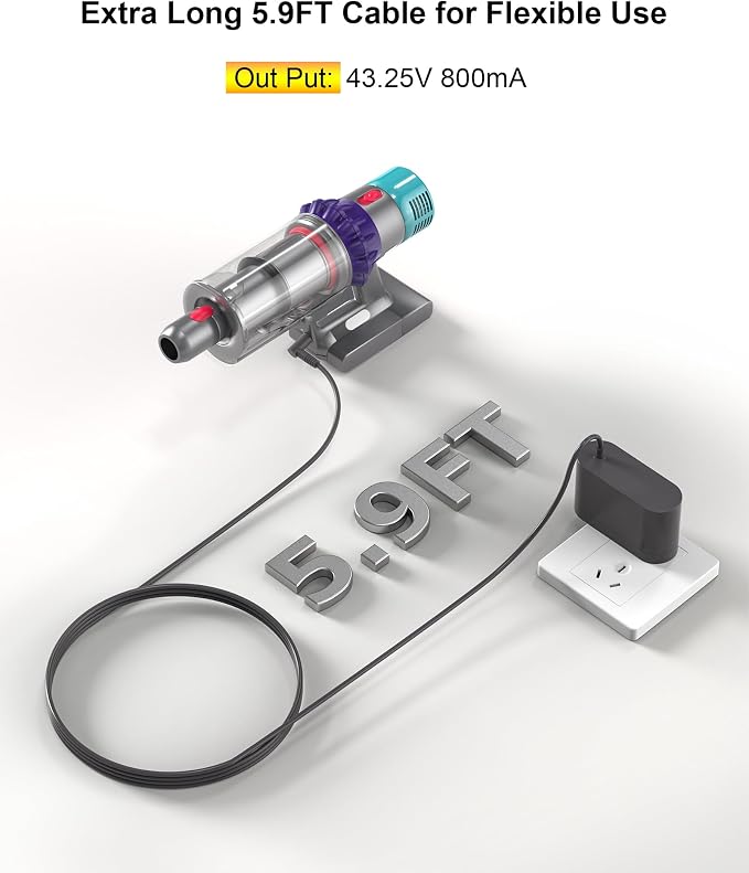 VHBW Charger for Dyson Gen5 Detect & Gen5 Outsize ONLY - NOT Compatible with V15, V12, V11, V10, V8, V7, V6 Series