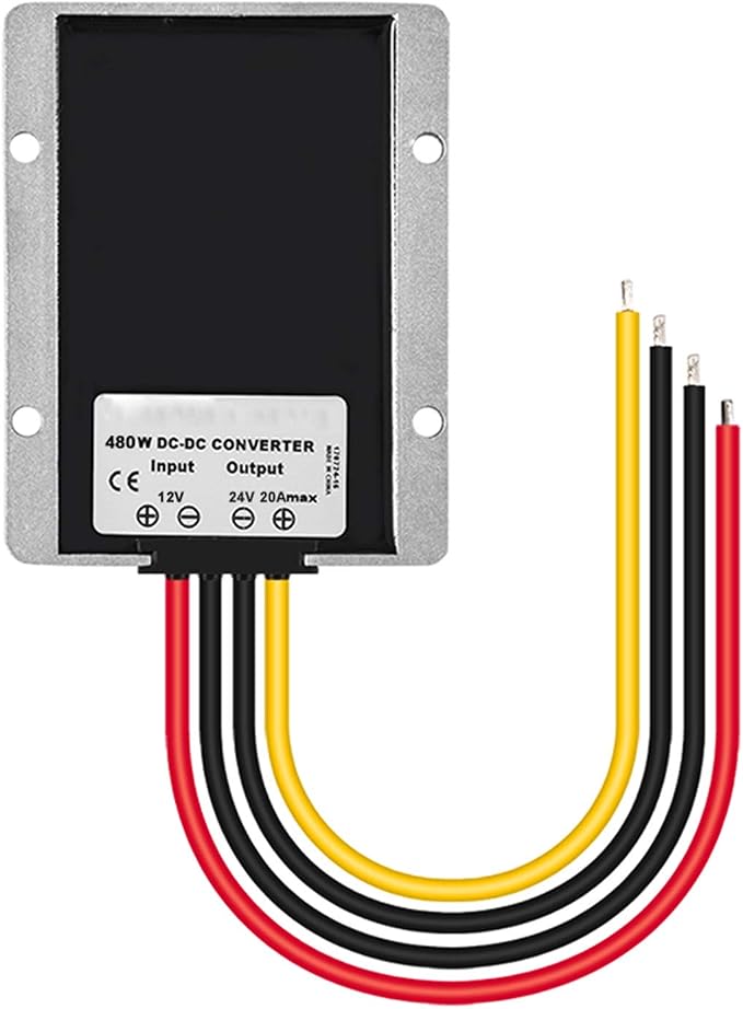 Waterproof DC/DC Converter 12V Step Up to 24V, Boost Converter 20A 480W Voltage Regulator, Power Adapter Voltage Booster,Power Supply Module Boost Transformer for Car Truck Vehicle Boat