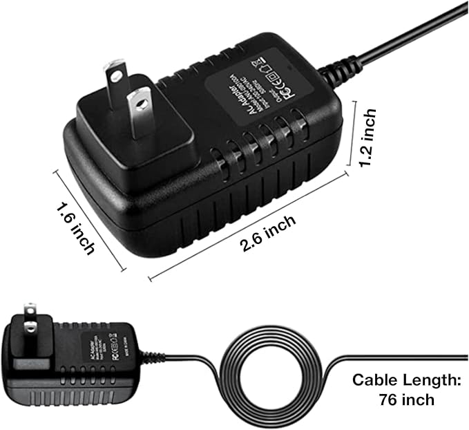 AC-DC Adapter Replacement for Ohaus Valor 40000 4000W V41PW V41XW V41PWE3T V41PWE6T V41PWE15T V41PWE1501T V41XWE3T V41XWE6T V41XWE15T V41XWE1501T Compact Bench Scales Power Supply Cord Cable