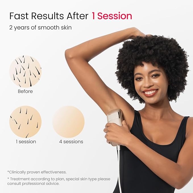 IPL Laser Hair Removal for Women and Men, 27J Quad-Pulse Mode for Ingrown & Coarse Hair, Dual Lights 100W, 35°F Ice-Cooling Painless Permanent Hair Removal for Sensitive Skin, Bikini, Face, Body