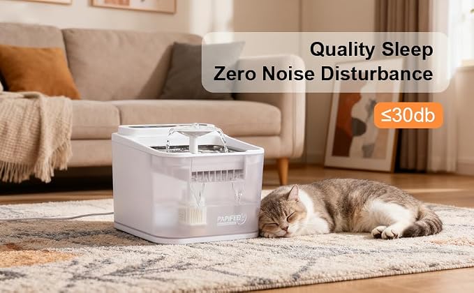 Automatic Cat Feeder with Camera+ Cordless Cat Water Fountain Set 1080 Video with Night Vision Rechargetable Battery Operated Cat
