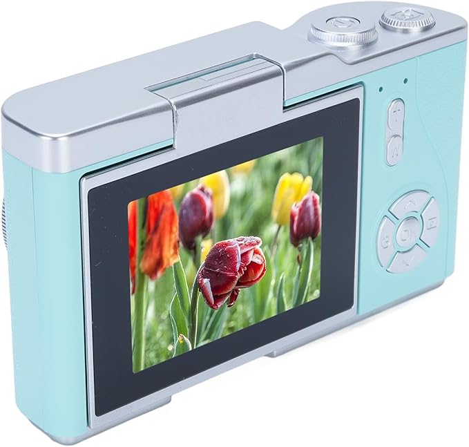 Digital Camera, 1080P HD 48MP Digital Point & Shoot Camera with 2.4 Inch HD Flip Screen, Built in LED Fill Light, 8X Digital Zoom, for Teens Students (Green)