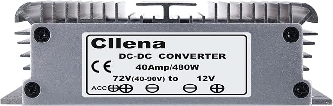 DC 40V-90V to 12V Converter Voltage Regulator Reducer 48V 60V 72V Step Down to 12V 40A 360W Converter Waterproof Buck Transformer Power Supply for Golf Cart Club Car LED Light