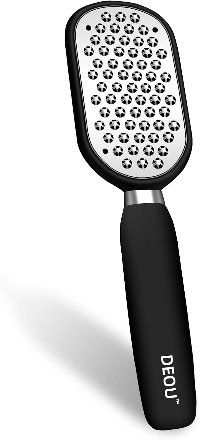 DEOU Metal Foot File SStainless Dead Skin Callus Remover for Dead Skin Professional Secure Foot Scrubber Heel Scraper Cracked Heels Repair Pedicure Tools for feet