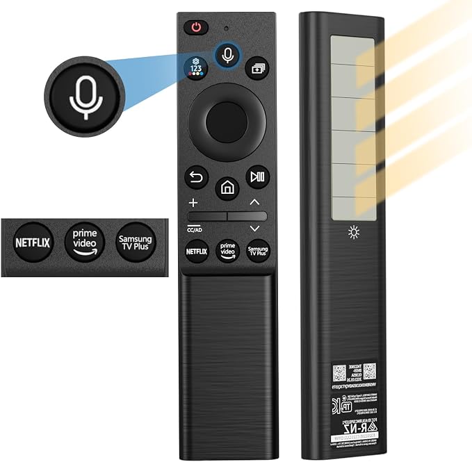 BN59-01357A BN59-01357F BN59-01357P Solar Voice Remote Replacement for Samsung Frame Smart TV Remote with Rechargeable Solar Cell
