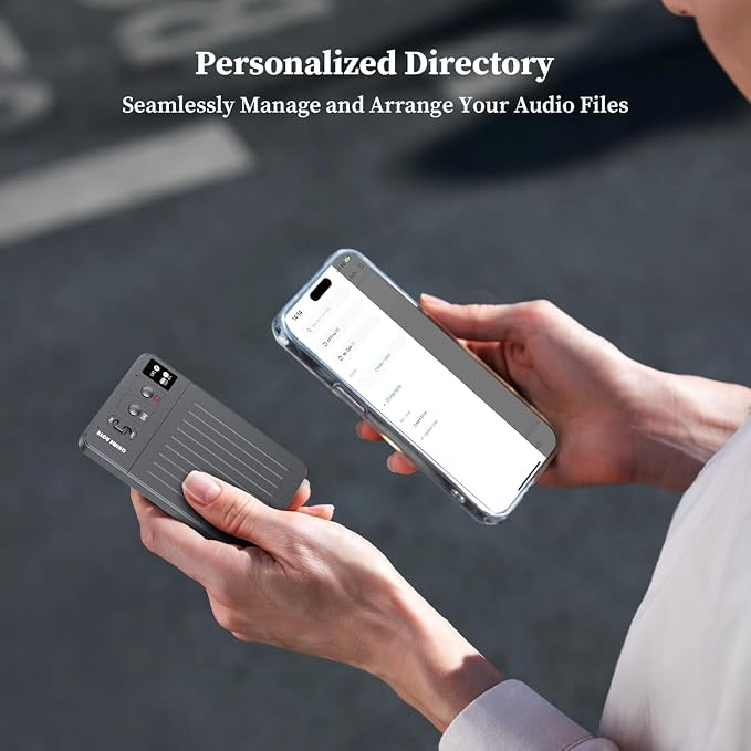 AI Voice Recorder: 64GB with Free Transcription & AI Summary, APP & Web Control, 121 Languages, Wireless Charging for Meetings