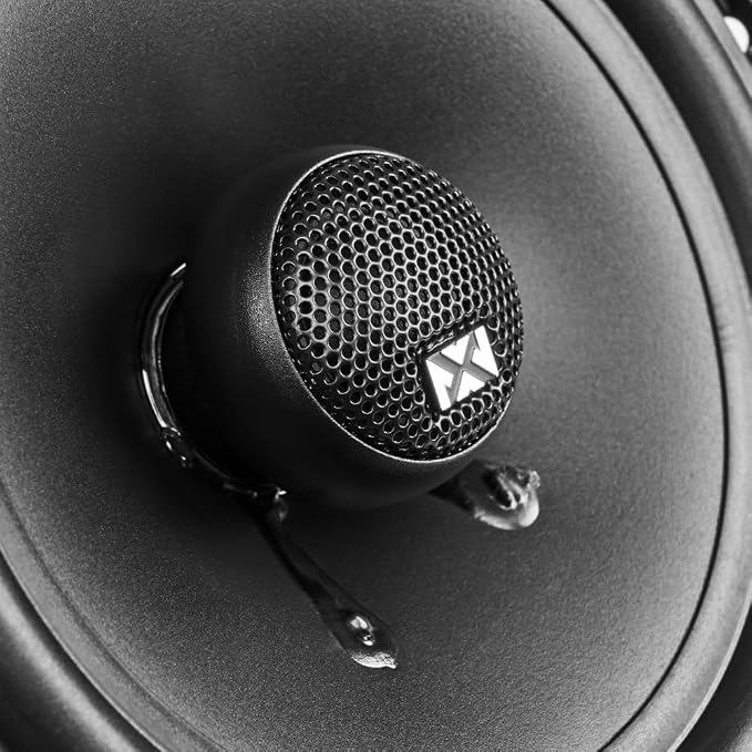 NVX NSP65 6.5" Car Speakers, 540W Max, 180W RMS, 2-Way Coaxial w/Silk Dome Tweeters & Built-in X-Overs, Easy to Install in Cars/Trucks/Doors (Pair)