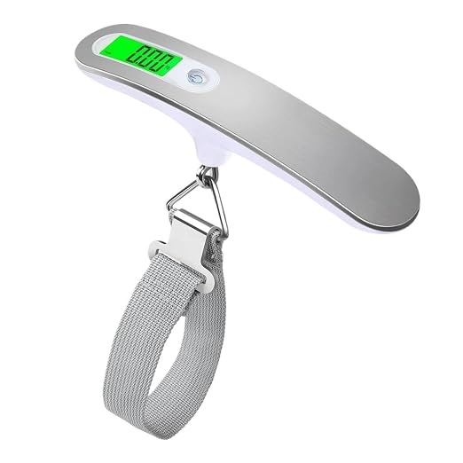 Luggage Weight Scale, 1pcs Portable Scale Digital LCD Display 110lb/50kg Electronic Luggage Hanging Suitcase Travel Weighs Baggage Bag Weight Balance,for Travel(Scale B)