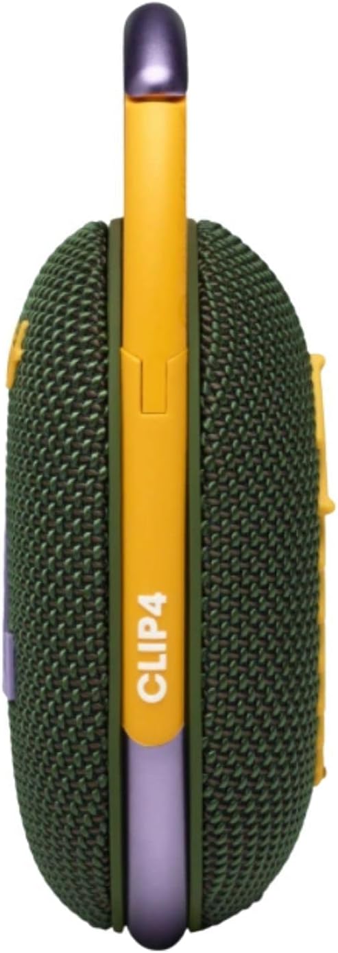 JBL Clip 4: Portable Speaker with Bluetooth, Built-in Battery, Waterproof and Dustproof Feature - Green (Renewed)