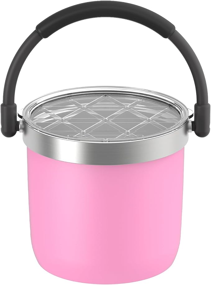 256 oz / 7L Insulated Ice Bucket with Lid and Handle, Stainless Steel Beverage Bucket for Beer, Wine & Champagne, Double Wall Vacuum Cooler for Parties, Patio & Outdoor Entertaining