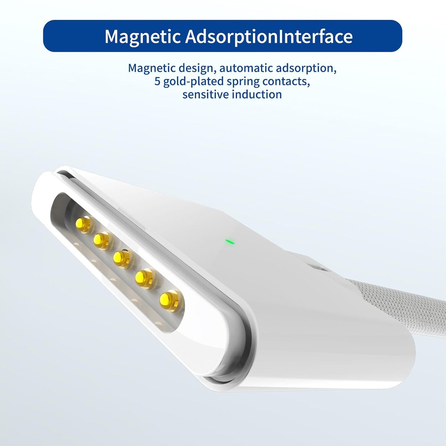 140W USB-C to Magnetic 3 Cable, Safe Charging Cable Compatible with MacBook Pro 2021 M1 Pro & Max 14" 16", MacBook Air 2022 M2, 2023 M2 Pro & Max 14" 16" - 6.6ft White