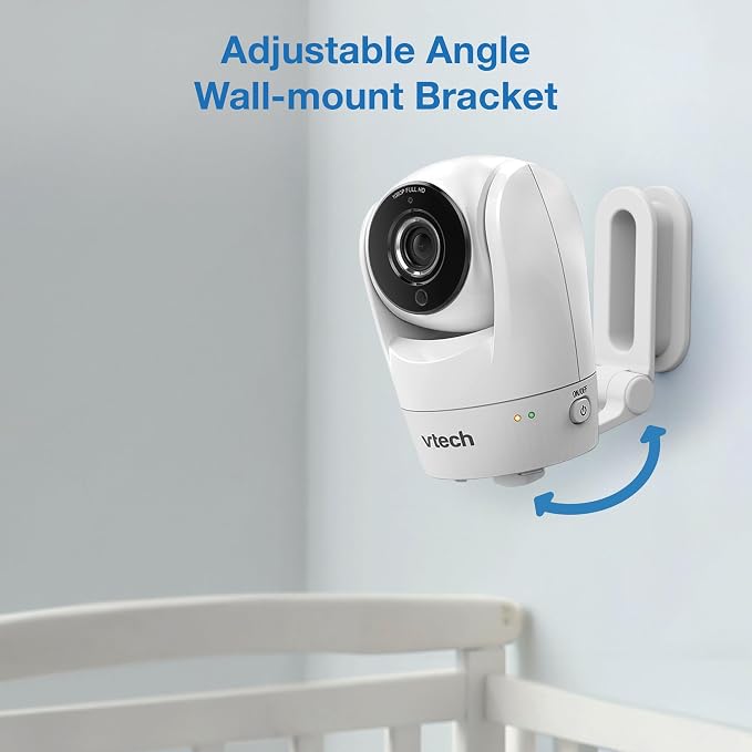 VTech Smart WiFi Baby Monitor – See Your Baby at Home or from Anywhere, Free App, 1080p Camera, 5" Screen, Pan-Tilt-Zoom, Night Vision, Two-Way Talk | VM901