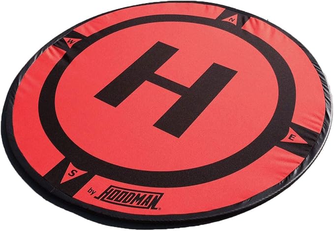 Hoodman 5 Foot Weighted UAV Drone Landing Pad fits Inspire 3, Inspire 2, Inspire 1, No Stakes Required, collapses to 1/3 of deployed size