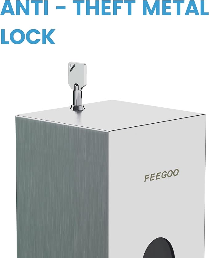 Automatic Wall Mounted Soap Dispenser, 27 fl oz / 800 ml Touchless Liquid Soap Dispenser, 304 Stainless Steel Commercial Soap Dispenser for Bathrooms, Offices, Hotels and Restaurants