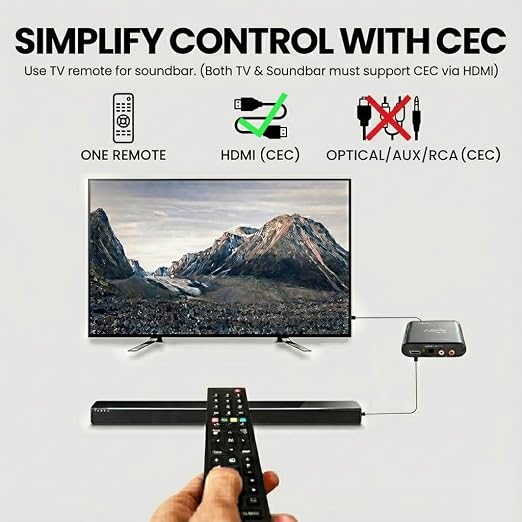 Avantree HAX06 – HDMI ARC Audio Extractor for TV with Passthrough, Play Soundbar & Headphones Simultaneously, Optical & RCA Outputs
