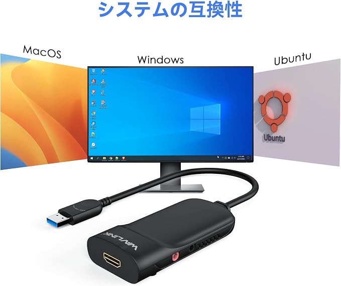 WAVLINK USB 3.0/USB C to HDMI Universal Video Adapter, Displaylink HDMI Adapter Supports up to 6 Monitor, Compatible with Windows 11/10, MacOS (M1-M5 Mac,New Mabook Neo), ChromeOS
