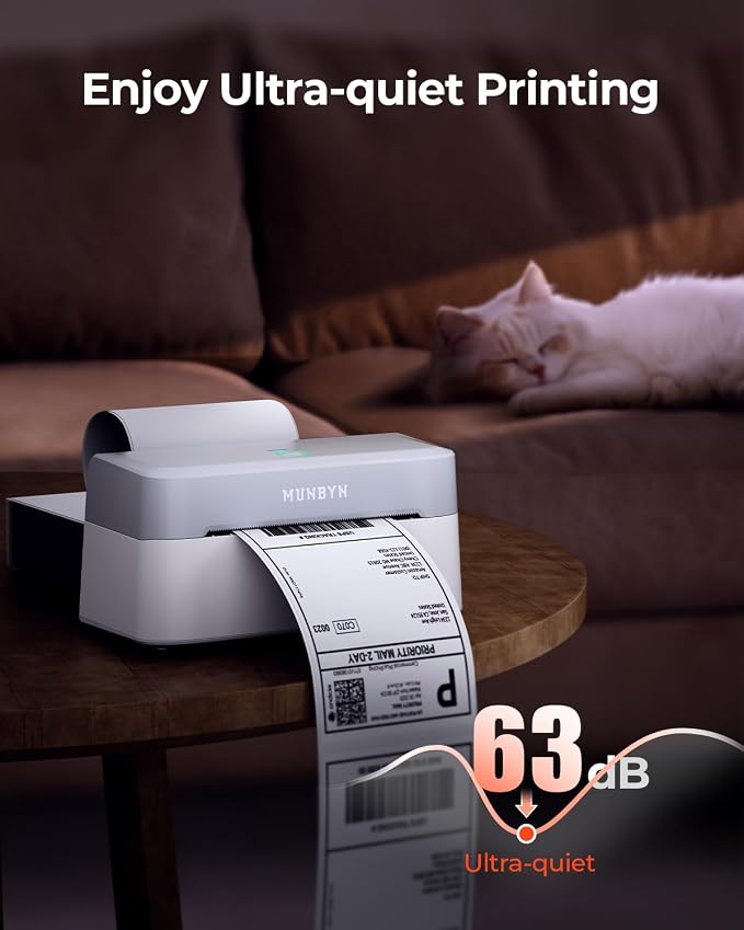 3x2 Inch Pink Thermal Labels+RW403B Bluetooth Shipping Label Printer