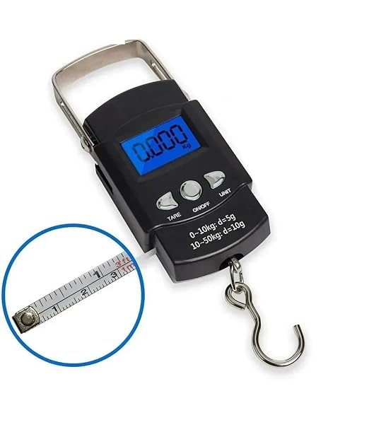 4-Piece Portable 50kg Digital Hanging Luggage Weight Scale - Backlight Electronic Tool for Fishing & Travel