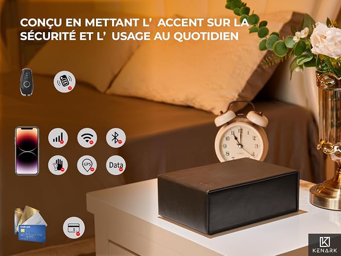 KK7 Faraday Box for Key Fobs, Signal Shielding Storage | Signal Shielding • Magnetic Closure • Modern Storage Design • Home & Office Use