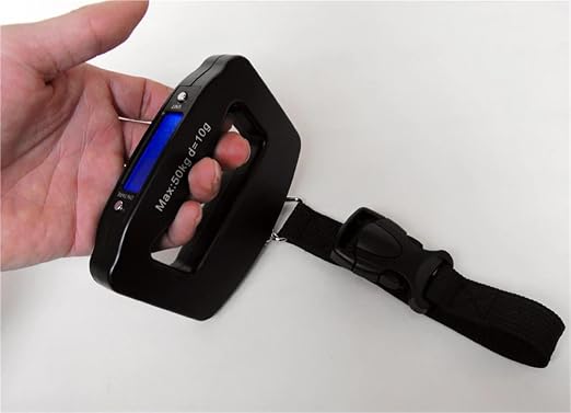 50kg Digital Portable Luggage Scale with Backlight - Handheld Suitcase Scale
