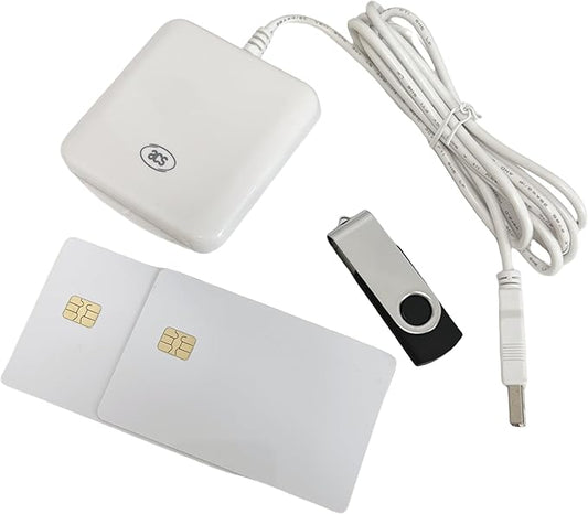 USB ACR38_I1 CAC PC/SC Contact Smart Chip IC Card Reader Writer Support ISO7816 A B C Memory Cards with 2PCS SLE4442 Chip Card, 1PCS SDK Kit (Install Driver Required) by XCRFID