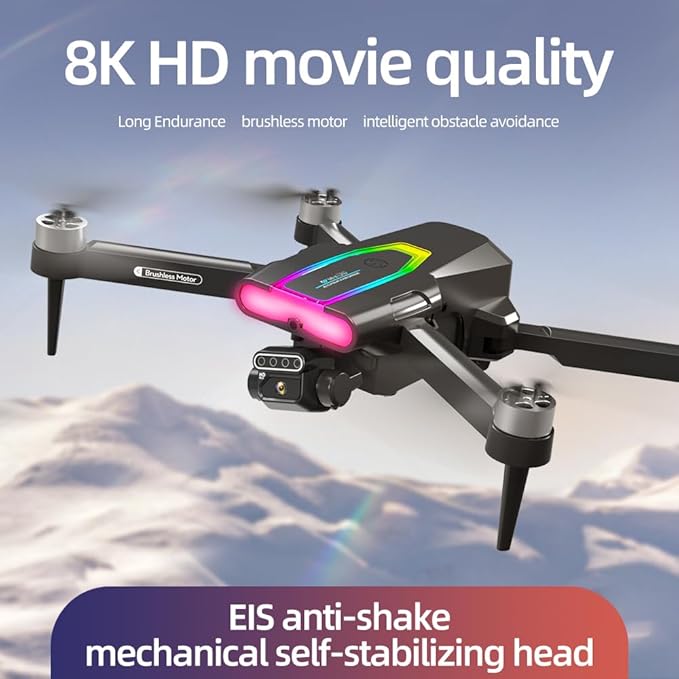 GPS Drone with 8K HD Camera & Dual-Axis Gimbal Stabilization | 25 Min Flight, Auto Takeoff/Landing, Brushless Motors | Pro Drone for Adults