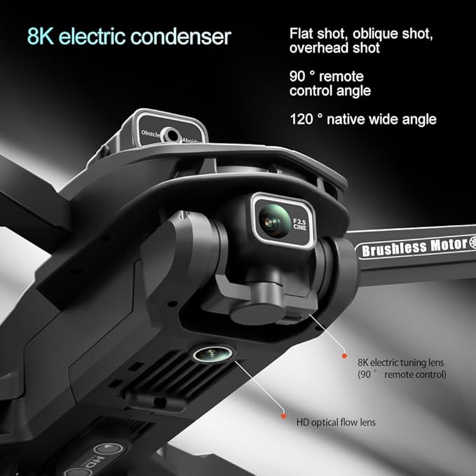 GPS Drone with 4K Camera, 4.5" LCD Display Screen Controller- 3,280ft RC Range, Auto return, Follow Me, Go Home, Gesture Control, One Key Takeoff/Landing, Altitude Hold,led Light, Professional Quadcopter for Aerial Photography Control and Video Recordi...