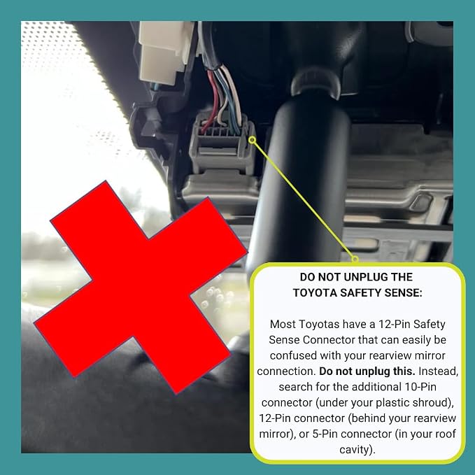 Dongar PRO Plug & Play Parking Mode Adapter for Dash Cams, Rearview Mirror Install, 3 Modes Compatible with Select Toyota/Lexus (DGR-PMA-01)
