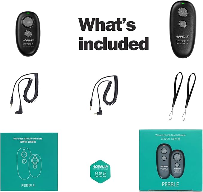 Camera Wireless Shutter Release Remote Control for Canon EOS R5 C, R3, R6, 5D, For Fujifilm GFX 50S II, for Olympus E-M1 Mark III, E-M5 III;Replaces Canon TC-80N3, RS-60E3, Fuji RR-100, Olympus RM-CB2