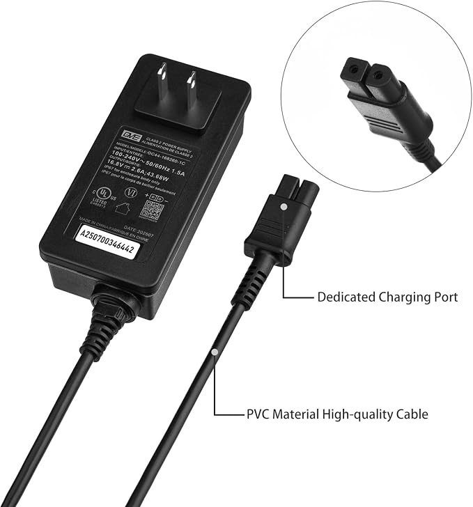 16.8V 2.6A Charger GC44-168260-1C AC Adapter for Aiper Scuba S1 Scuba N1 Robotic Pool Cleaner