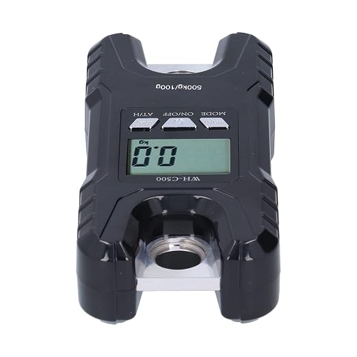Fafeicy 500kg Digital Hanging Scale 1100lb Portable Electronic Hook Scale with 360 LCD Auto Lock for Fishing Luggage (Black)