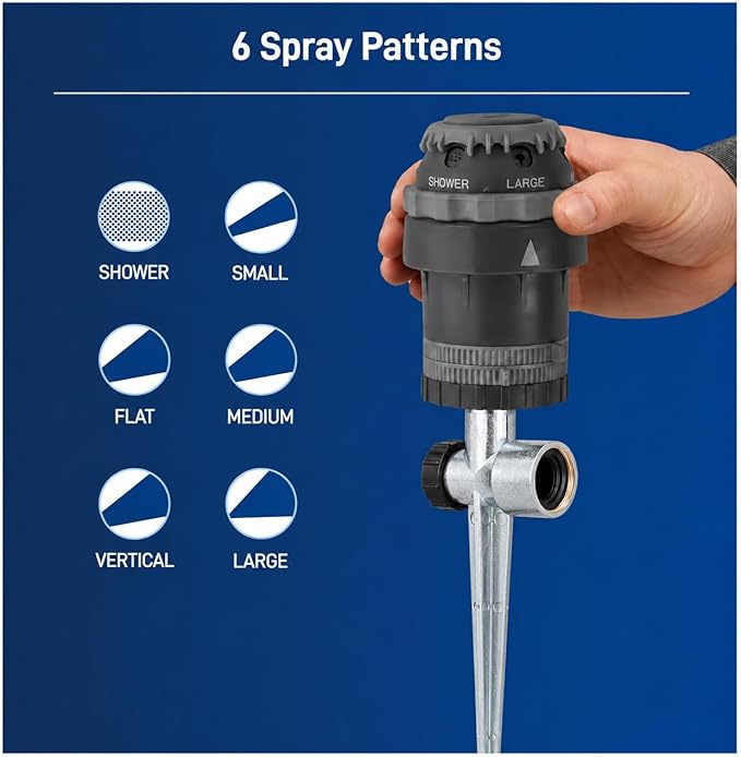 3-Pack Orbit H2O-6 Gear Drive Sprinkler - Versatile Gear Drive for Efficient Lawn Watering