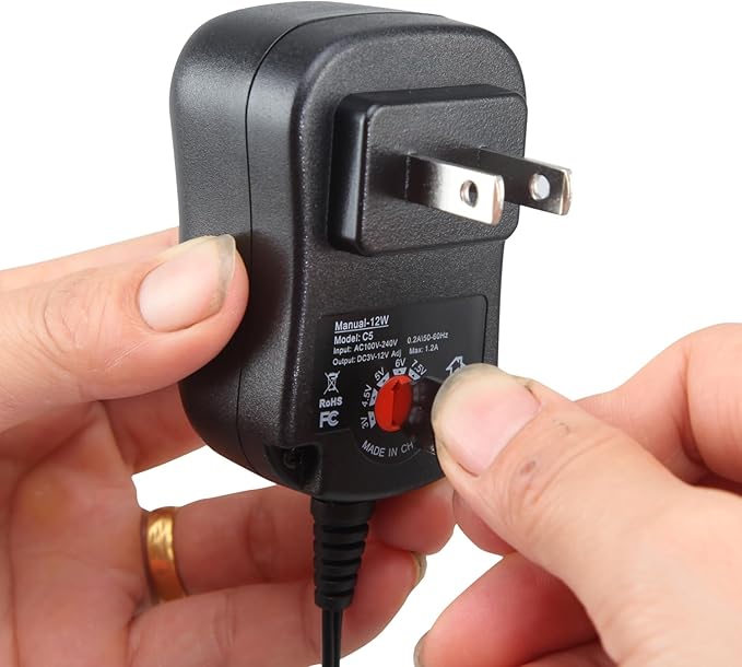 Adjustable AC Power Supply Adapter for AAA Battery Replace DC Plug (AAA)