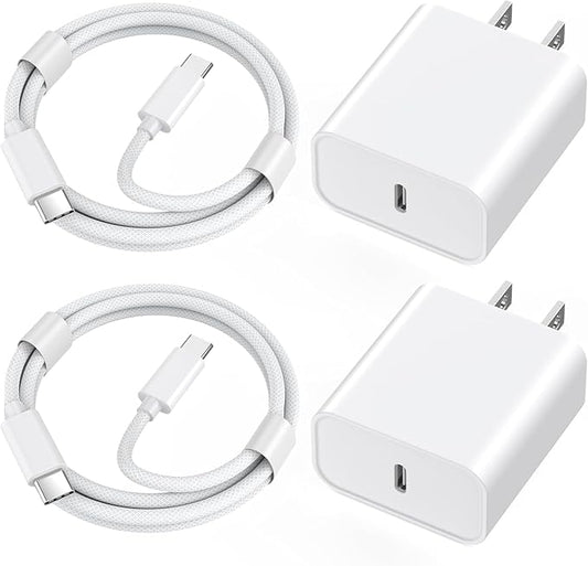 iPhone 17 Charger Fast Charging,iPhone USB C Fast Charger & 2Pack 3FT Type C USBC to C Woven Cable Cord for Apple iPhone 17/17 Pro Max/17 Pro/Air/16 Pro Max/16 Plus/15,iPad Pro/Air/Mini,iPad 11th/A16