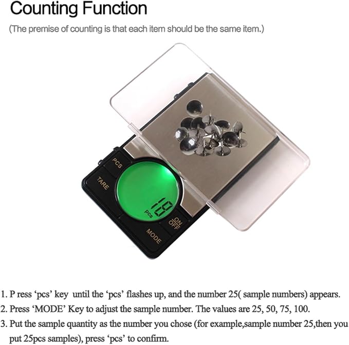 Precision Digital Pocket Weight Jewelry Scale with Large LCD Backlight 500G 0.01G(