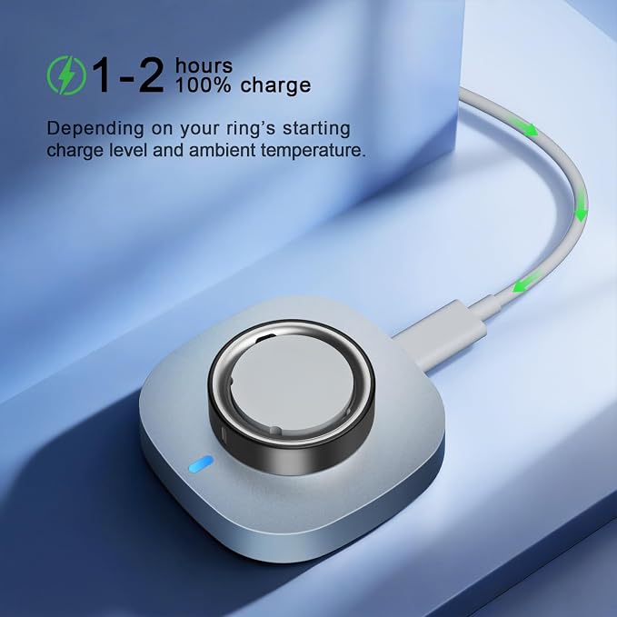 ZOOROO Charger Compatible with Aura-Ring 4 Size 4, Fast Charging Dock with USB-C Cable for Aura-Ring Accessories