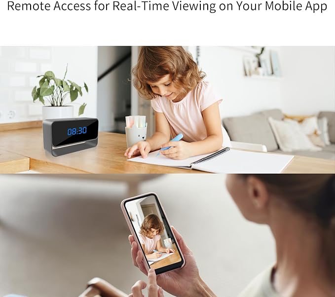 Wirelee Security Camera - Full HD 1080P - WiFi Nanny Cam - Stronger Night Vision - Local/Cloud Storage