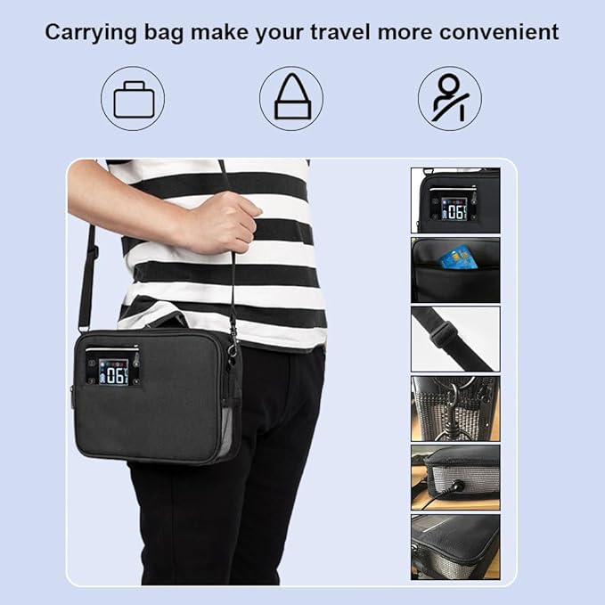 insulin fridge medcine cooler trave case with handle 2~8°C Keep Cooling with LED Display, Travel Medical Cooler Box with Handle (XS)